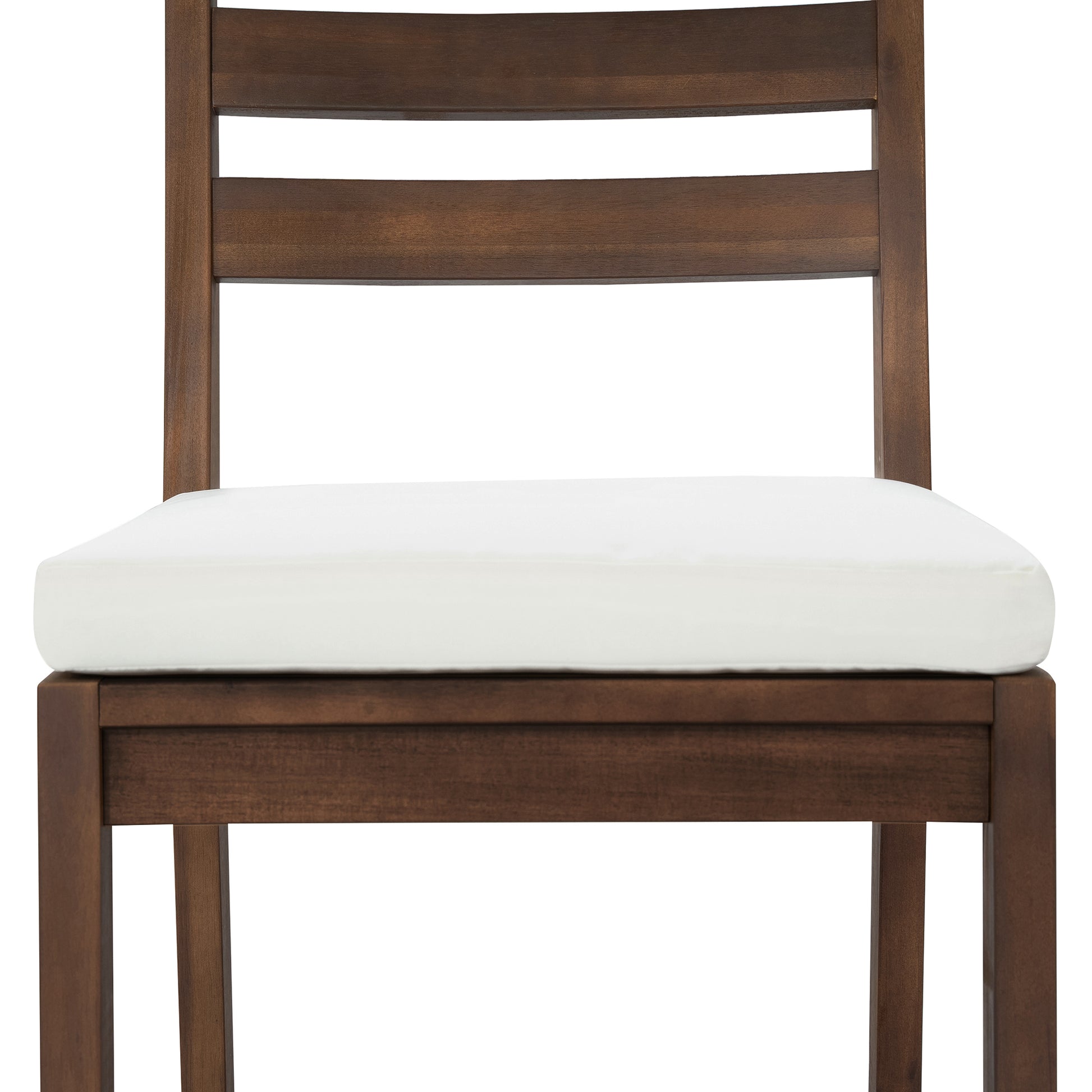 TREXM 5-Piece Rustic Patio Bar Set, Patio Table and Chairs Set with Ergonomic Chairs, Solid Wood Slatted Tabletop for Poolside, Balcony, Backyard, Porch (Mocha+Beige Cushion) image 3