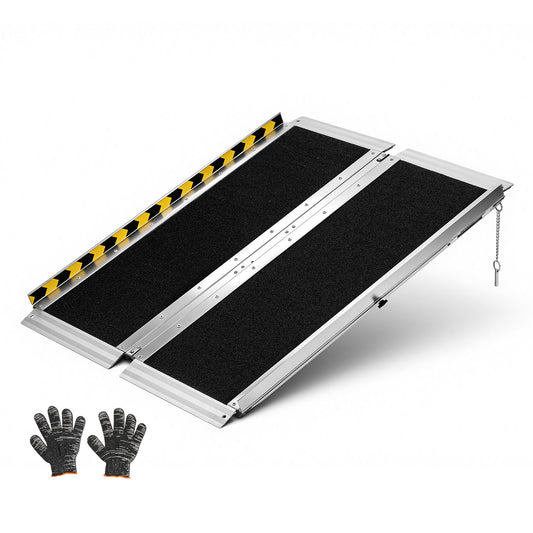 Portable Wheelchair Ramp, 3FT, Non-Slip Aluminum Folding Handicap Ramp for Wheelchair, 800 lbs Capacity, Door Threshold Ramps for Home Steps, Stairs, Entry, Threshold, Doorways, Scooter, Curbs image 1