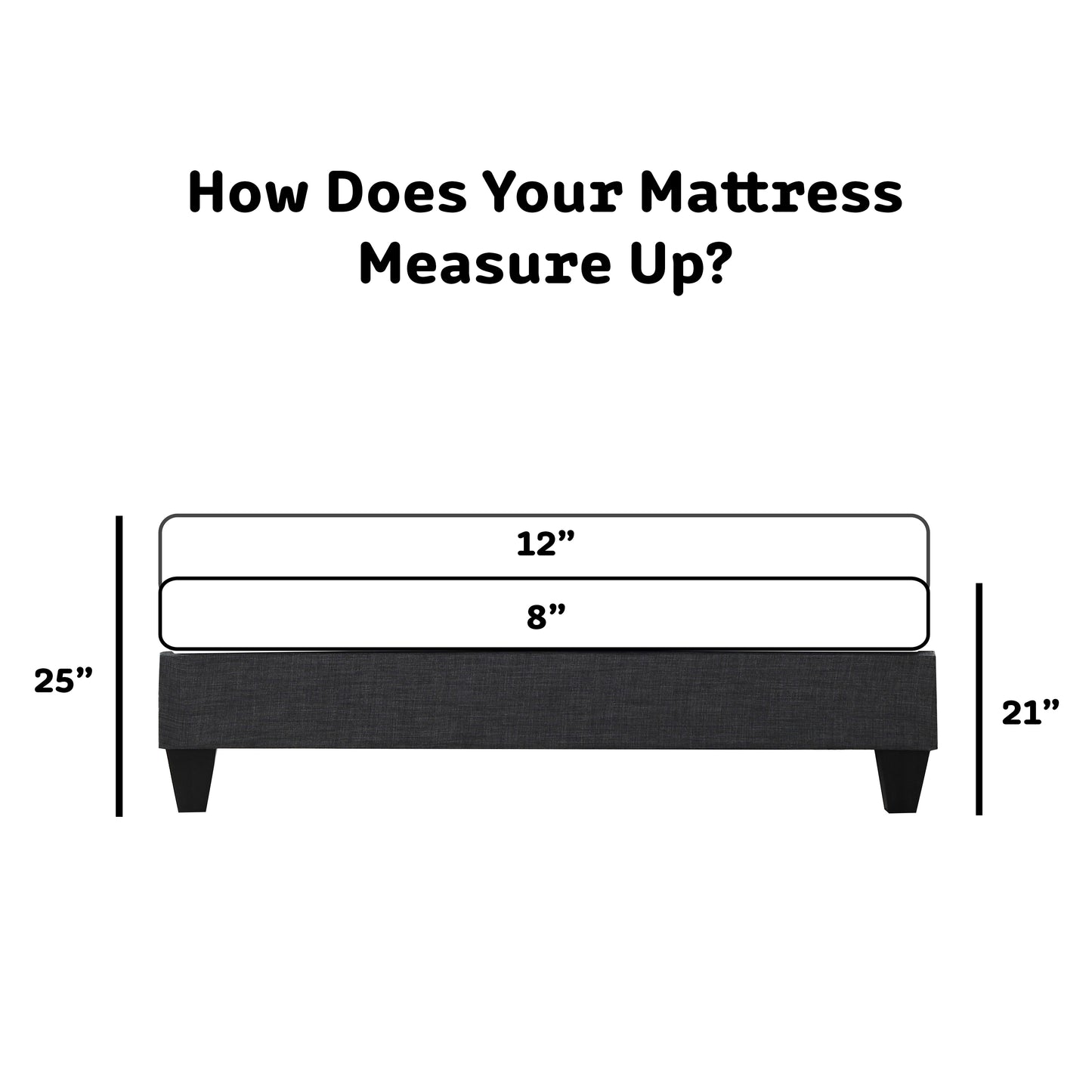 Contemporary Grey Upholstered Platform Bed, Polyester Fabric Bed Frame, Reinforced Support Geometric Foot Platform Bed No Box Spring Needed, Easy Assembly,California King image 6