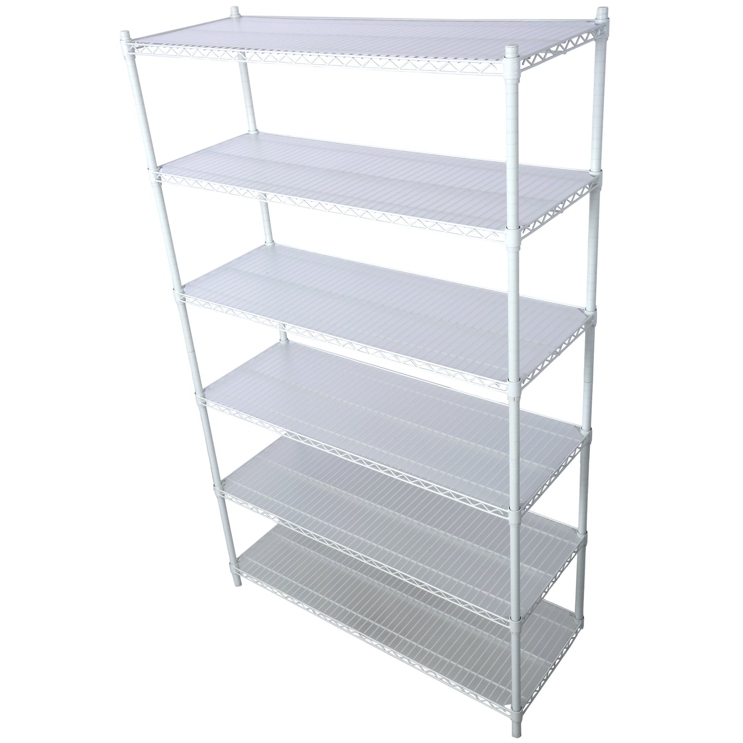 6 Tier 6000lbs Capacity NSF Metal Shelf Wire Shelving Unit, Heavy Duty Adjustable Storage Rack with Wheels & Shelf Liners for Commercial Grade Utility Steel Storage Rack, white - 84"H x 48"L x 20"D image 7