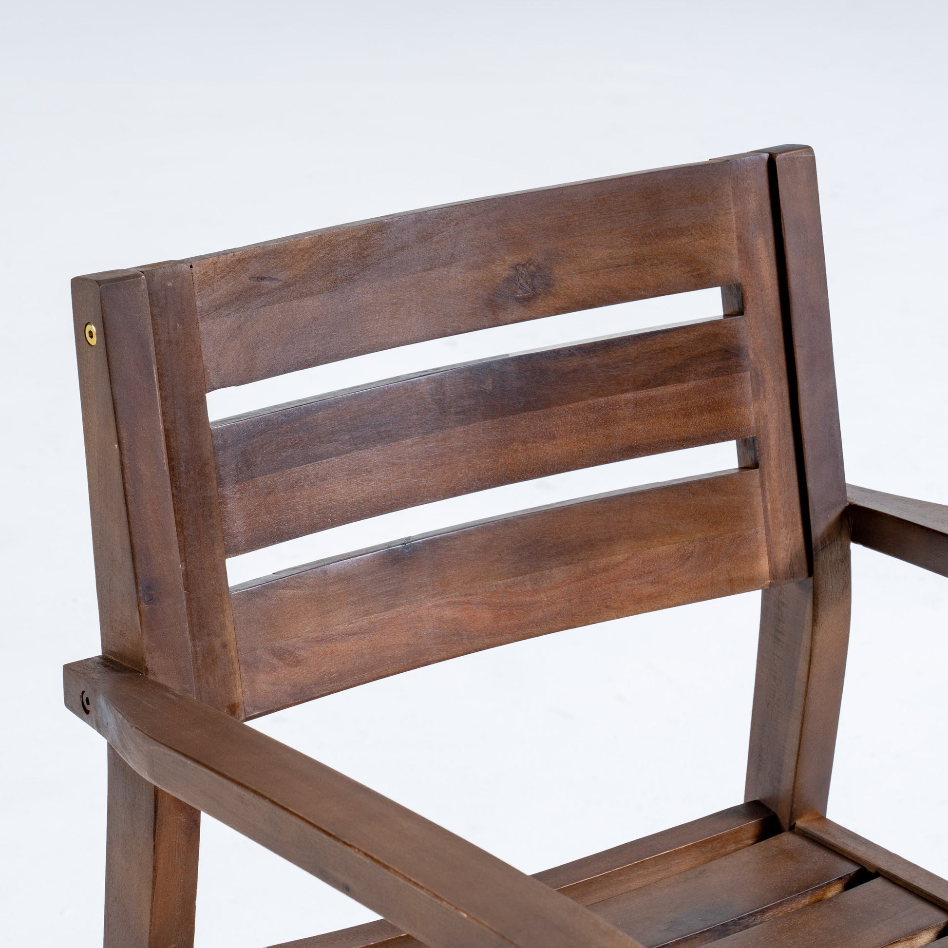 STAMFORD Dining Chairs Set of 2,Acacia Wood Patio Armchair,for Backyard, Poolside, Garden,Dark Brown image 8
