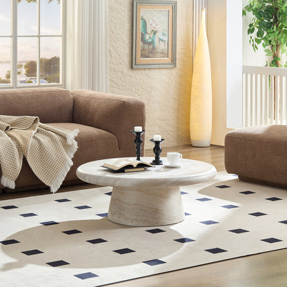 Modern Round Coffee Table, Perfect for Living Room Decor,Assembly Required image 2