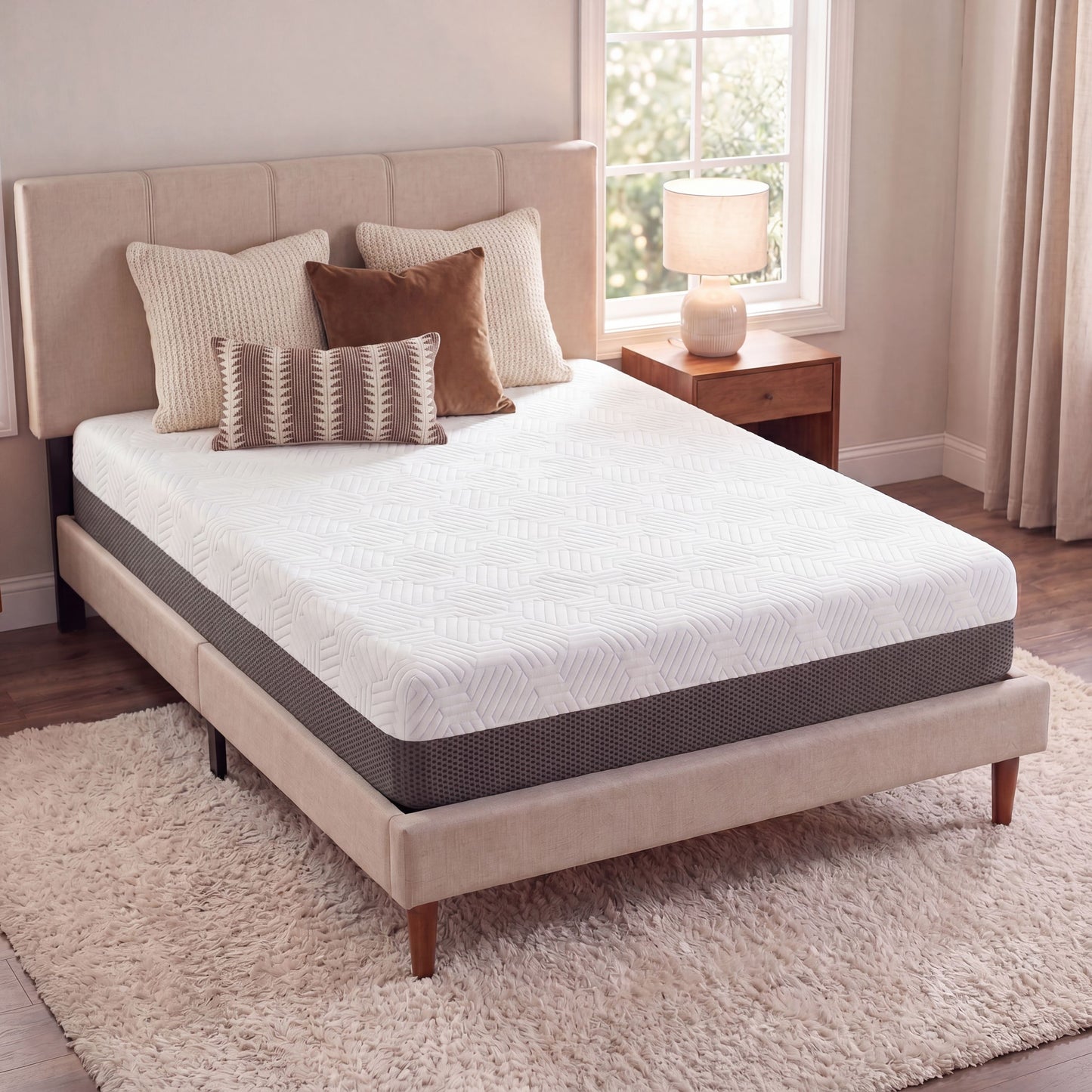 8 Inch Queen Firm Gel Memory Foam Mattress with Temperature Regulating Cover image 7