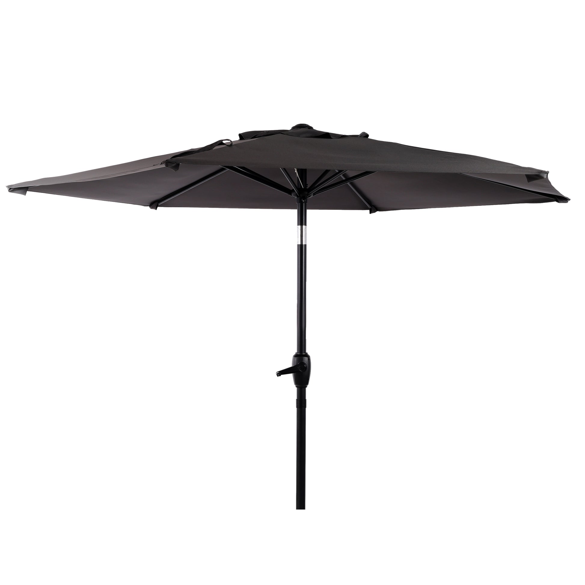 7.5 FT Patio Umbrella, Outdoor Market Yard Umbrella, Sun Shade Umbrella with Push Button Tilt and Crank Mechanism for Garden, Deck, Pool and Backyard, Not Include Umbrella Base, Grey image 5