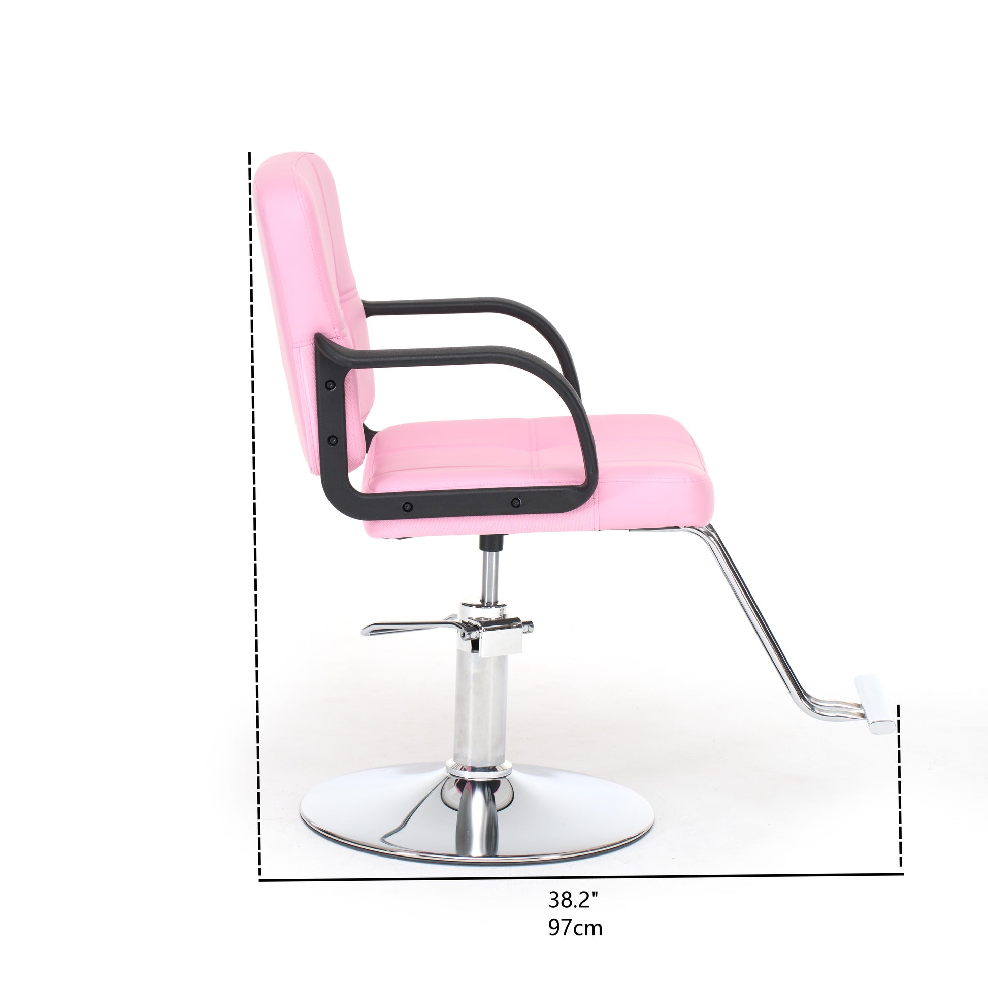 Barber Chair for Hair Stylist- 360° Swivel, Adjustable Height, Capacity 350 LBS with Heavy Duty Hydraulic Pump,PINK image 12