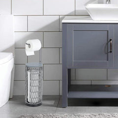 Stylish Freestanding Toilet Paper Holder with Storage for Bathroom