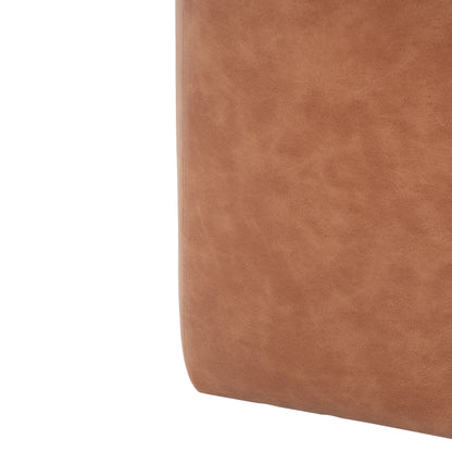 Upholstered Square PU Leather Ottoman,Tan Brown (old sku N757P180768T) image 12