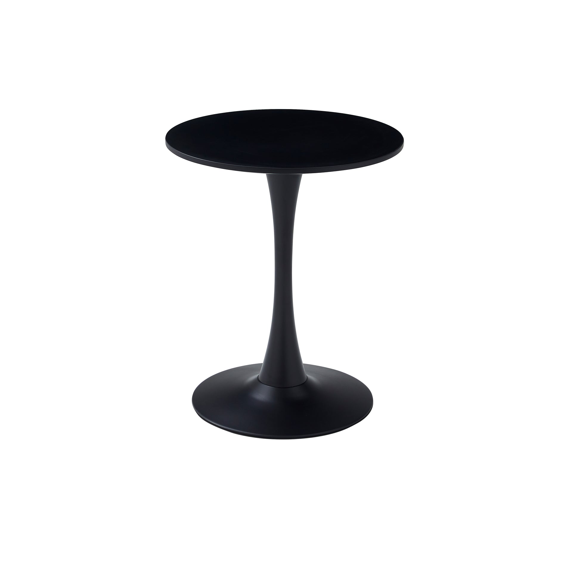 Black Round Dining Table,Modern Dining Table, Dining Table,MDF Tabletop and Iron Spray-Painted Matte Base,Oval Dining Table,Mid Century Coffee Table for Living Room 24 Inch,Home Kitchen,Small Places image 10