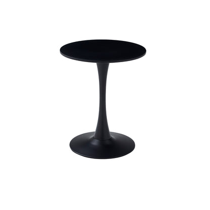 Black Round Dining Table,Modern Dining Table, Dining Table,MDF Tabletop and Iron Spray-Painted Matte Base,Oval Dining Table,Mid Century Coffee Table for Living Room 24 Inch,Home Kitchen,Small Places image 10