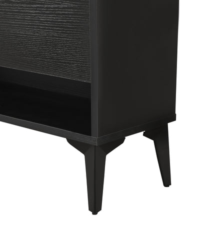 Large size Shoe Cabinet,Free Standing Tipping Bucket Shoe Rack Organizer with 2 Flip Drawers&2 Drawer,Modern Tipping Bucket for Entryway,Hallway,Bedroom-black image 8