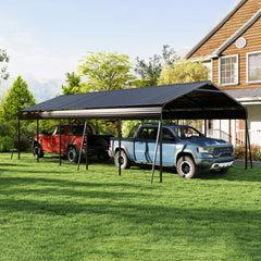 Campcraft 13 x 26.5 ft carport, 0.25mm thick, with protective film to prevent scratching, 2 pairs of adhesive gloves, 3 hooks, 12 expansion screws, 6 fixed iron pieces