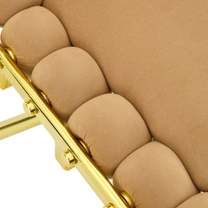 Set of 2 Tufted Ball Backrest Swivel Chair with Gold Metal Legs, Stylish Armless Chair for Home Office, Bedroom & Dining Area image 12
