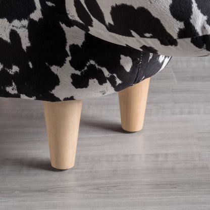 Animal Ottoman/Footstool, Black and White Cow-Shaped Ottoman, Modern Ottoman, Modern Accent Stool Home Decor, Suitable for Living Room, Bedroom, Porch, Garden, Backyard, Balcony image 7