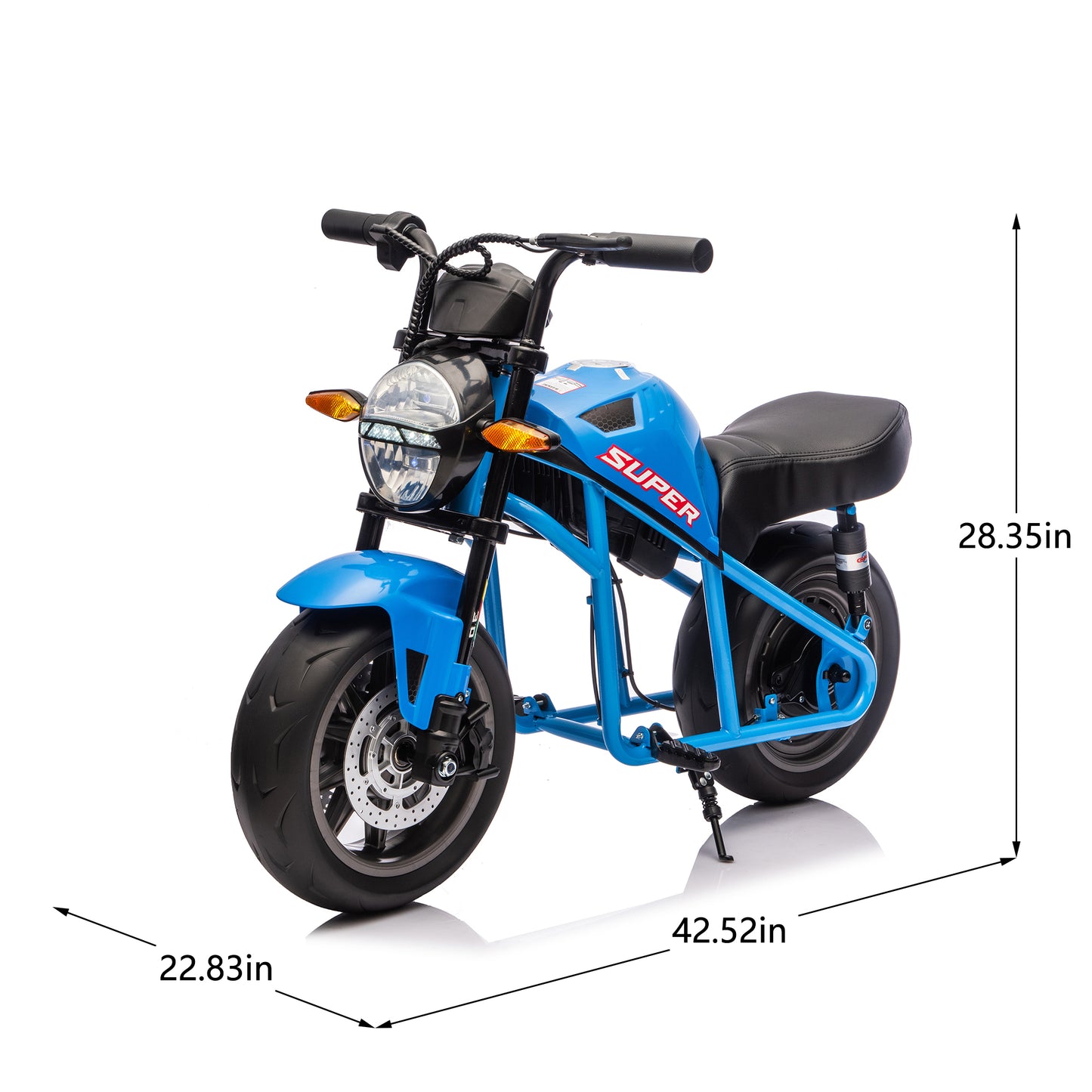 24V300W Kids Ride On XL Electric Toy Muscle Motorcycle,High-Speed Hub Motor,14''Fat EVA Wheels,Twist Grip Throttle,Speed up to 11.18MPH,Dual Suspension,Music&Light,Long Life Battery For Kids 6+ image 2