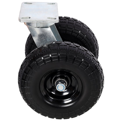 10 inch dual wheel swivel caster side view