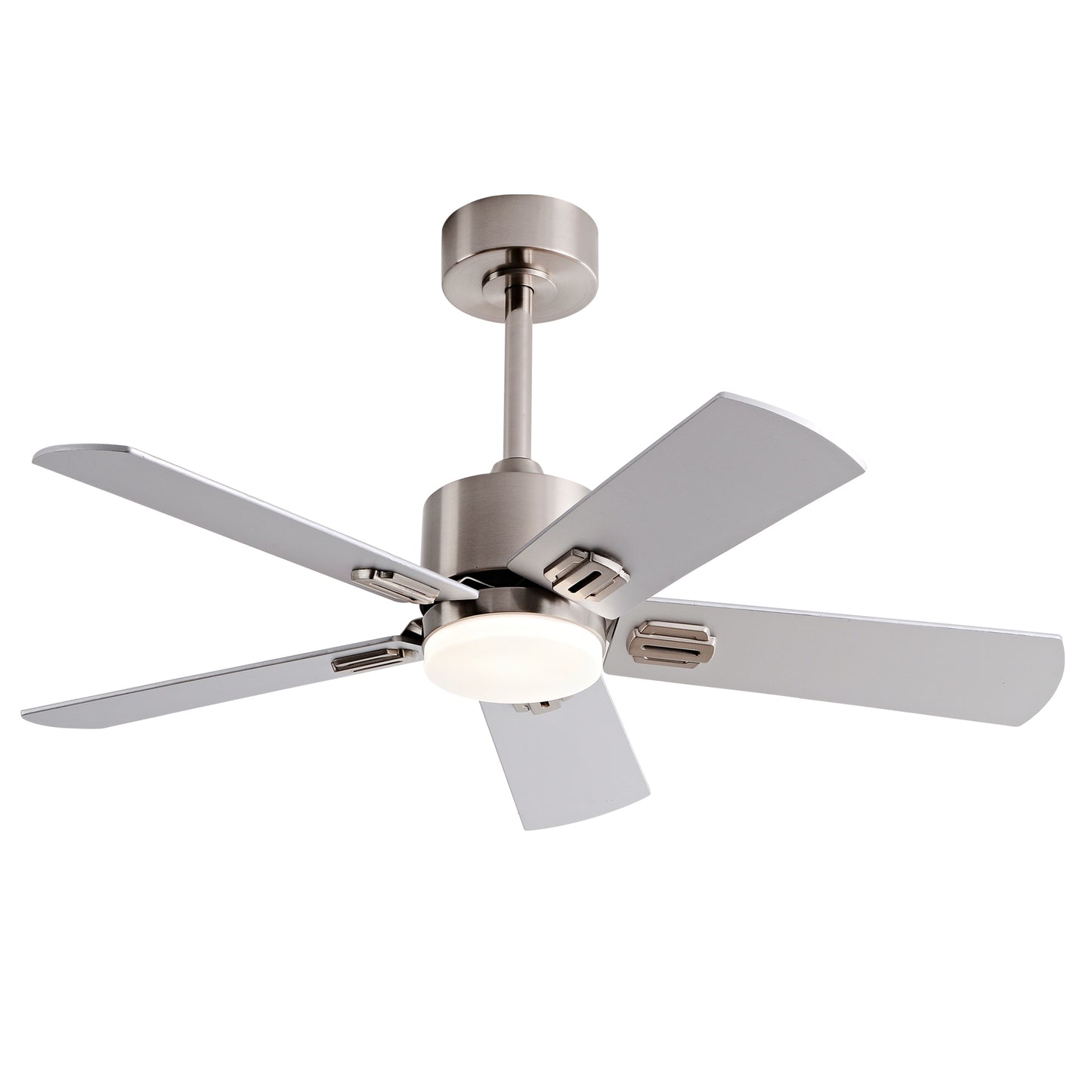 42-Inch Ceiling Fan with Light and Remote Control, Low Profile Modern Ceiling Fan with Light for Bedroom, 5 Blades, Dimmable LED Light, Reversible 6-Speed Motor, Memory Function, Quiet DC Motor image 11