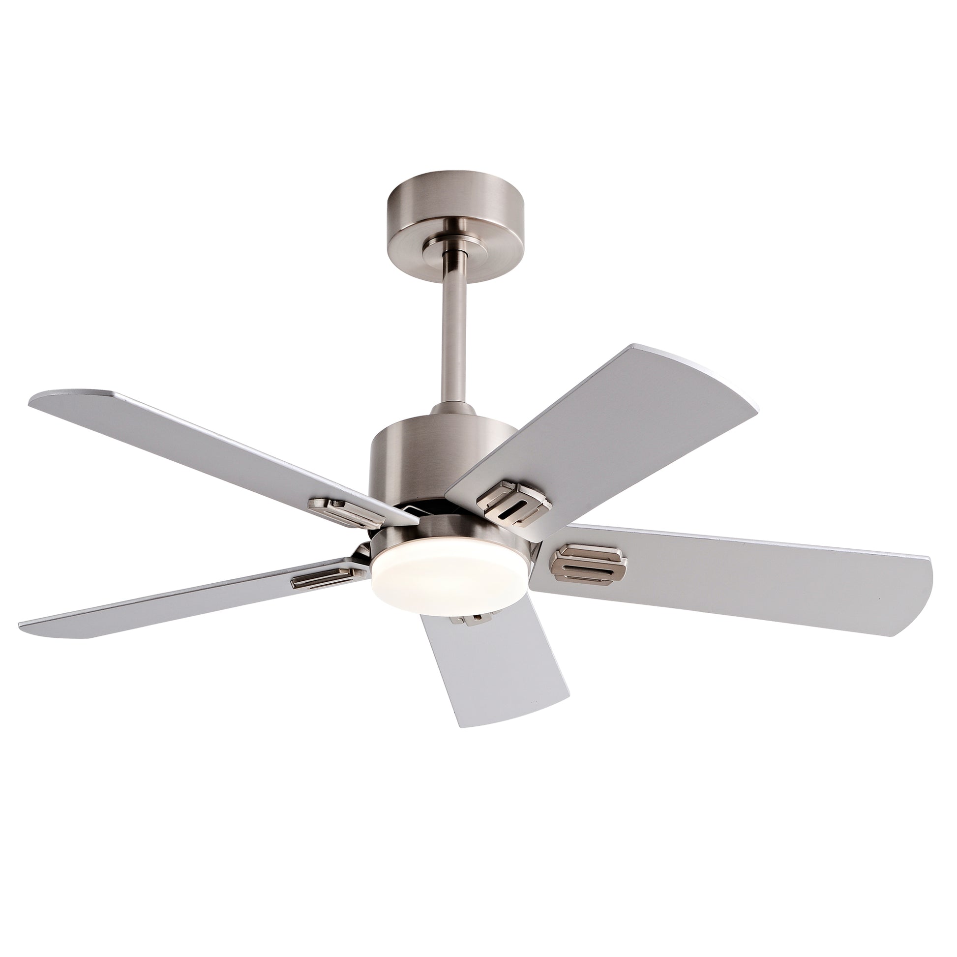 42-Inch Ceiling Fan with Light and Remote Control, Low Profile Modern Ceiling Fan with Light for Bedroom, 5 Blades, Dimmable LED Light, Reversible 6-Speed Motor, Memory Function, Quiet DC Motor image 11