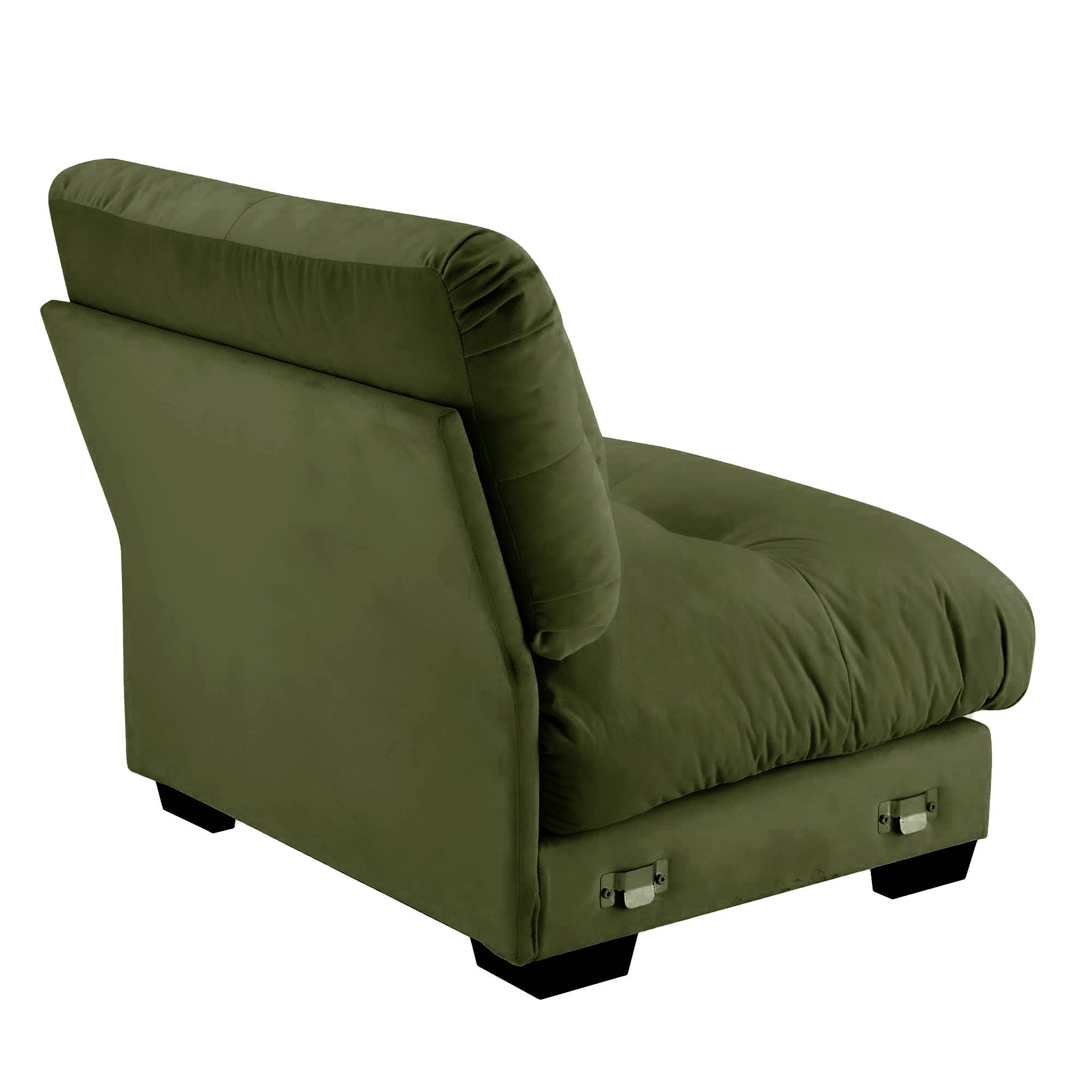 Milano Armless Sofa W/1 pillow - green image 3