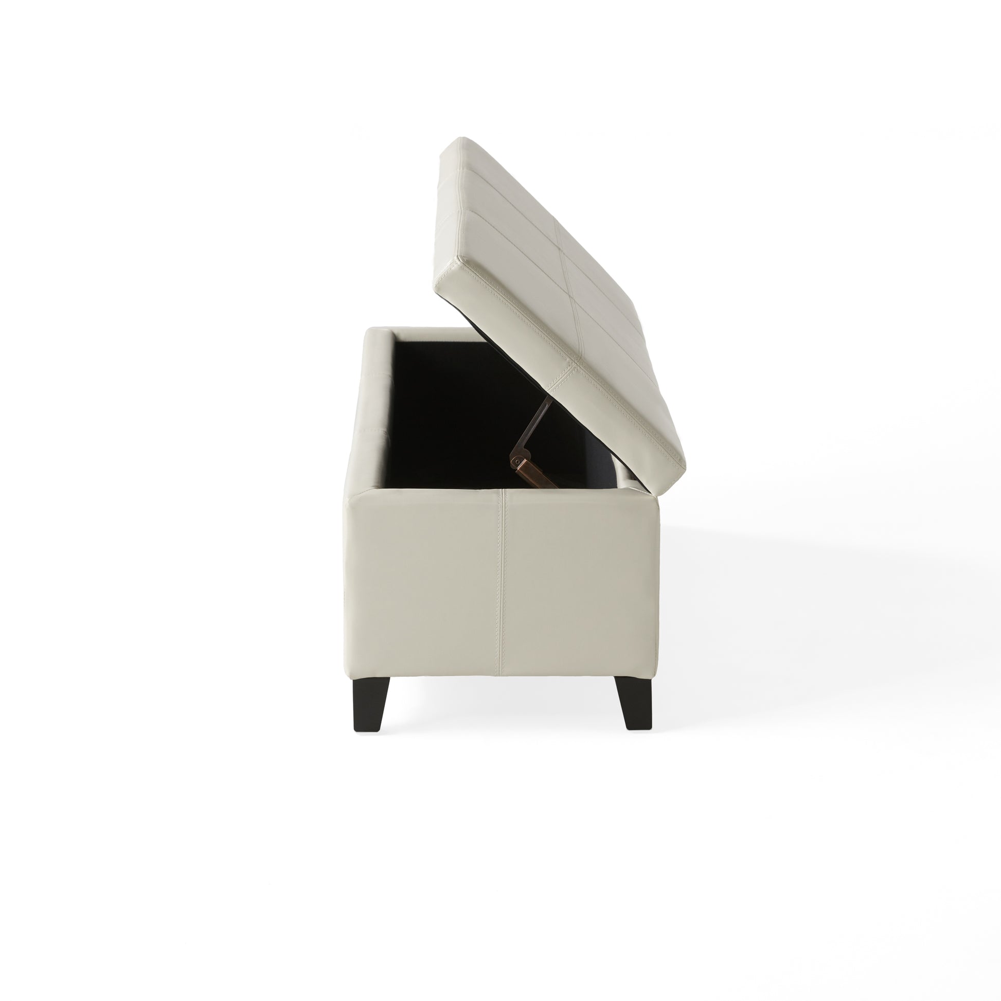 Upholstered PU Leather Storage Ottoman, Solid Wooden Legs (old sku 57742.00IVY) image 7