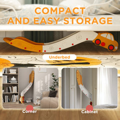 Qaba Toddler Slide, Couch Slide for Bed, Sofa, Extra Length Indoor Couch Slide for Toddler, Baby, Child, Easy to Assemble, Yellow