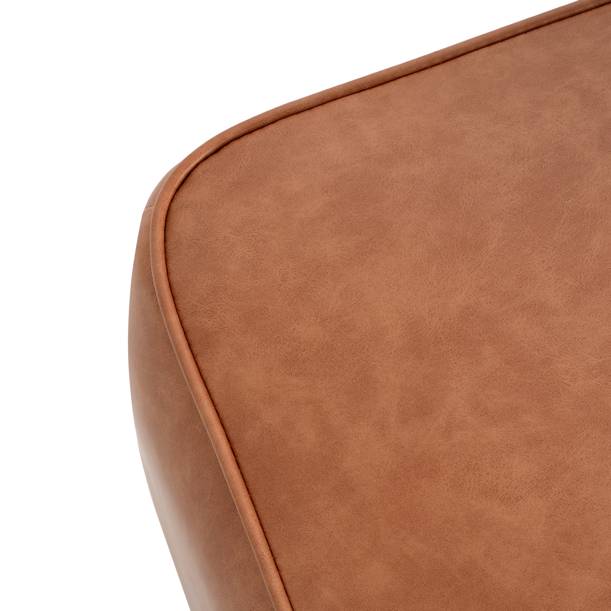 Upholstered Square PU Leather Ottoman,Tan (old sku N757P294261O) image 6