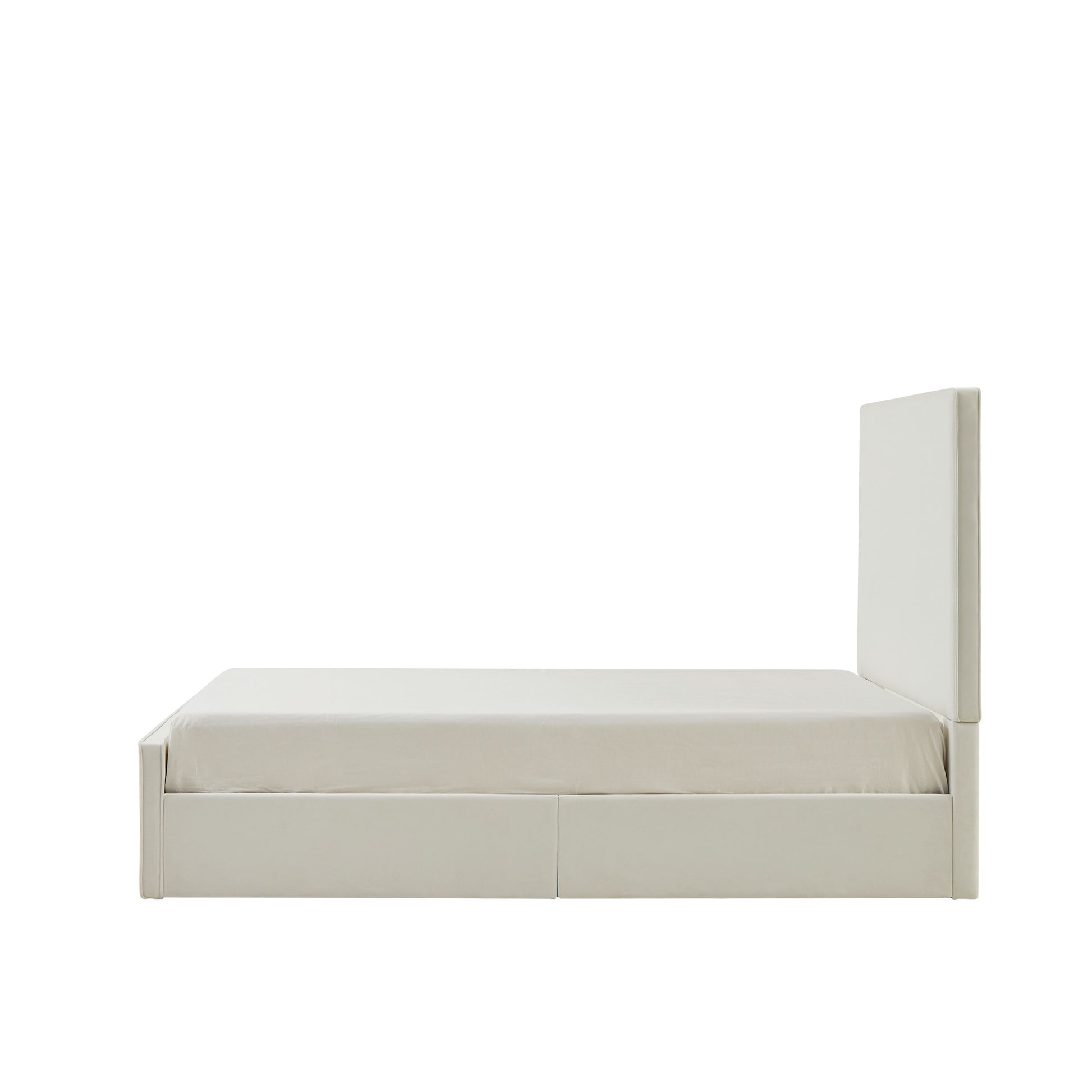 Lucas Tall Headboard Upholstered Bed / 52" High Headboard / Elegant Simplicity / No Box Spring Needed / Easy Assembly / Queen / Coconut Micro Suede image 10