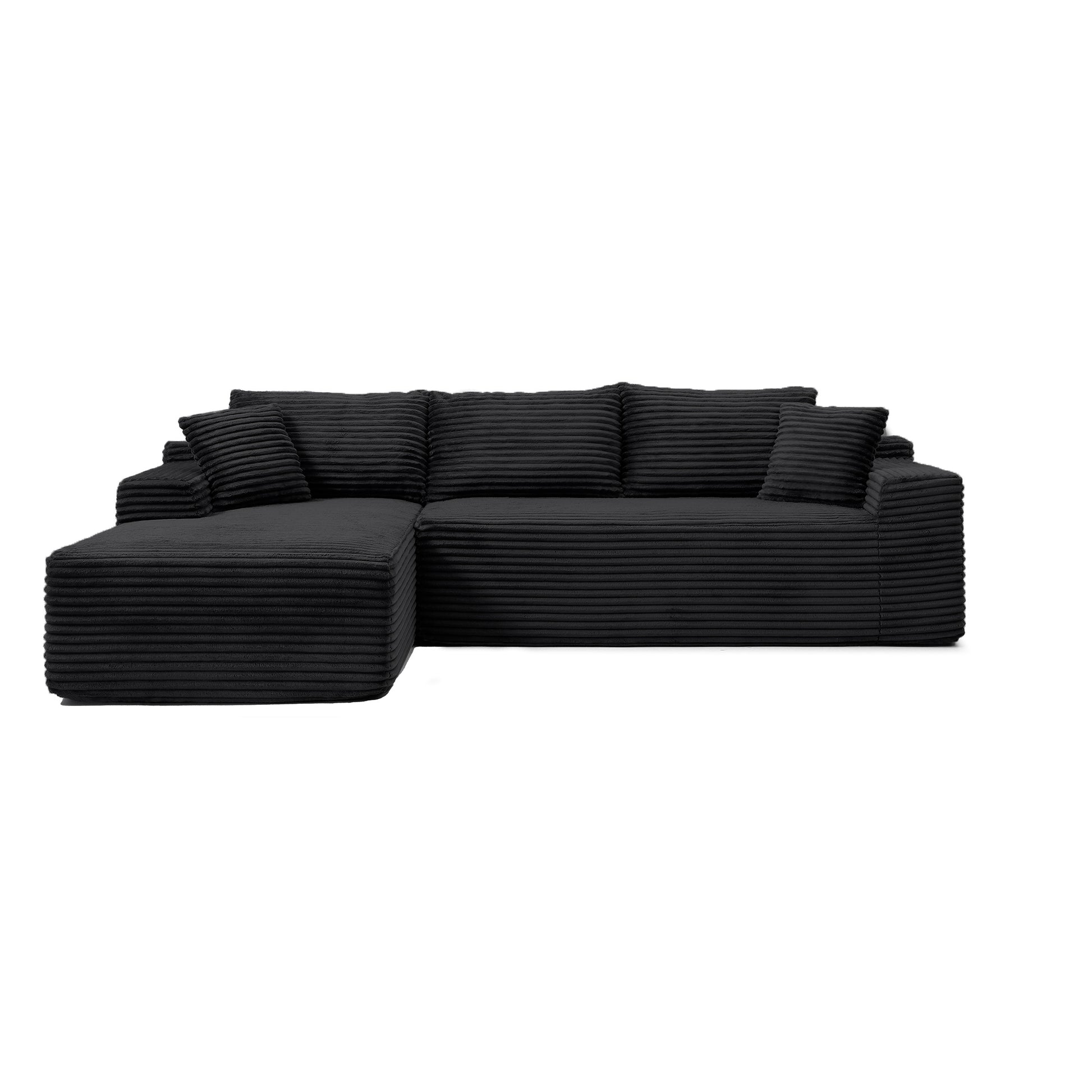 105'' Modular Sectional Sofa, Cloud Sectional Couch with Deep Seat, Modern Modular L-Shape Sofa Couch with Chaise,Upholstered Couches for Living Room Bedroom,No Assembly, (BLACK) image 10