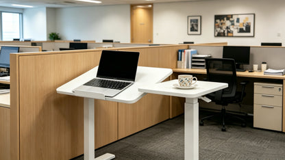 Mobile Adiustable Standing Desk, White image 9