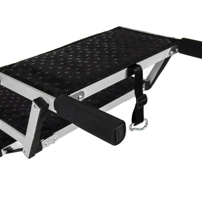 Aluminum Frame Foldable Dog Stairs, 5 Steps Heavy Duty Pet Ramp with Non Slip Surface and Soft Foam Handle, Dogs Stairs for Cars, High Beds, Truck, Supports up to 250 lbs image 9