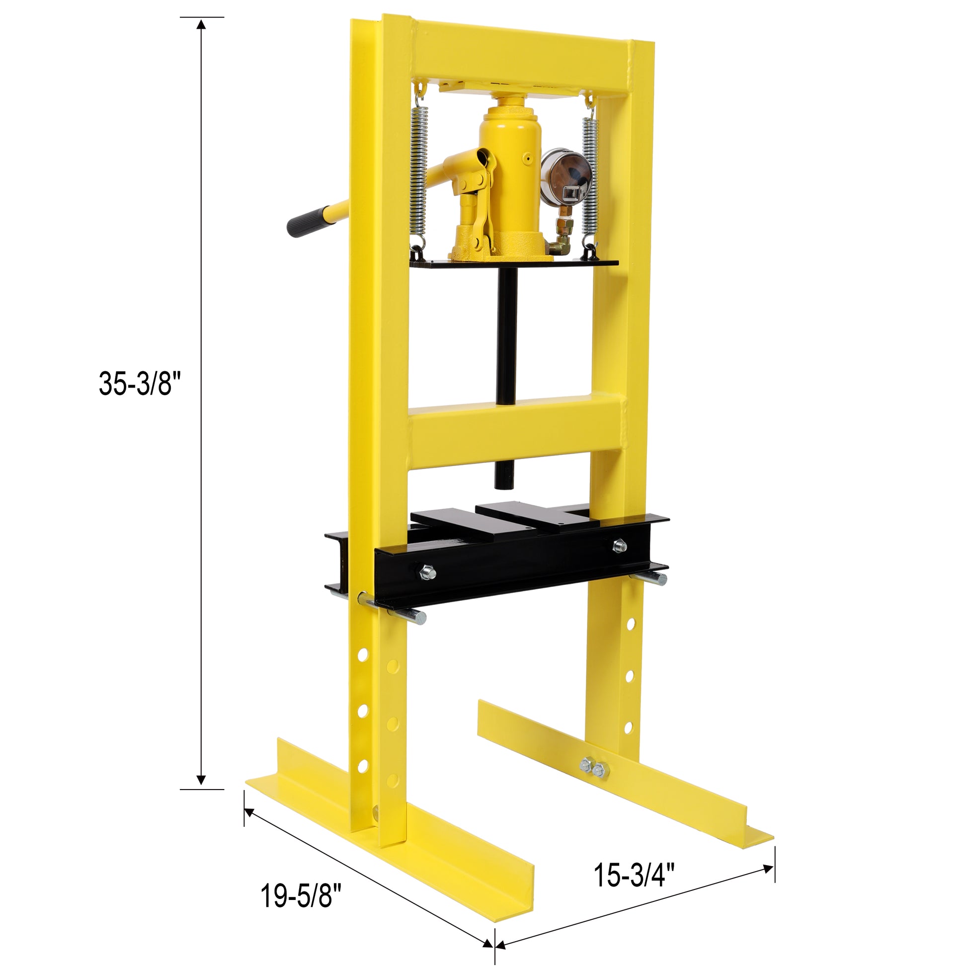 6Ton Bottle Jack Shop Press with Gauge, Bend, Straighten, or Press Parts, Install Bearings, U-Joints, Bushings, Ball Joints, and Pulleys,Yellow image 12
