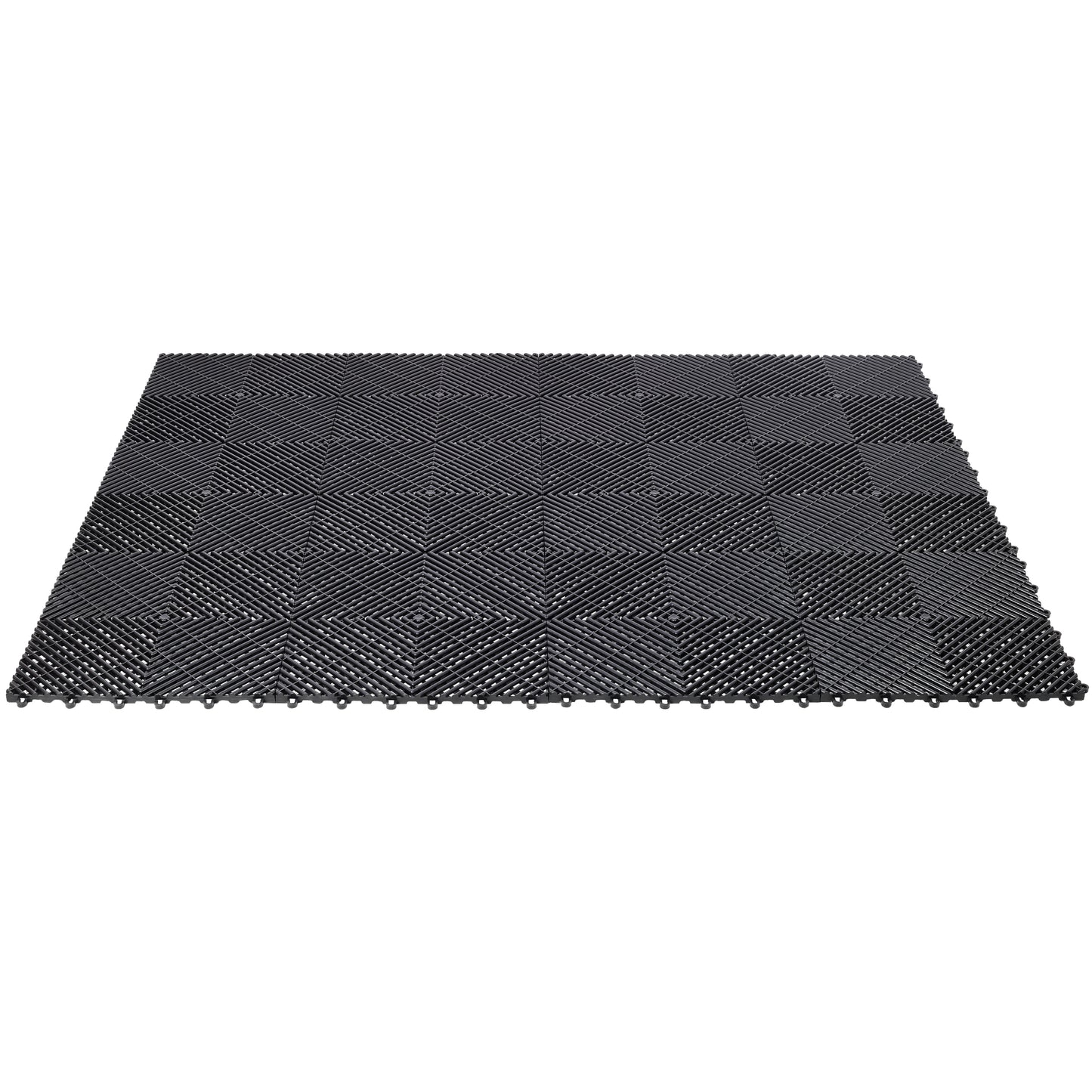 25pcs Plastic Garage Floor Mats,15.6"x15.6" Size,Non-Slip Interlocking Plastic Garage Floor Mat,Splicing Drainage Floor Tile and Shower Mat, for Garage, Garden, Kitchen & Outdoor, Black image 9