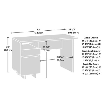 Desk with File Drawer, White finish image 4
