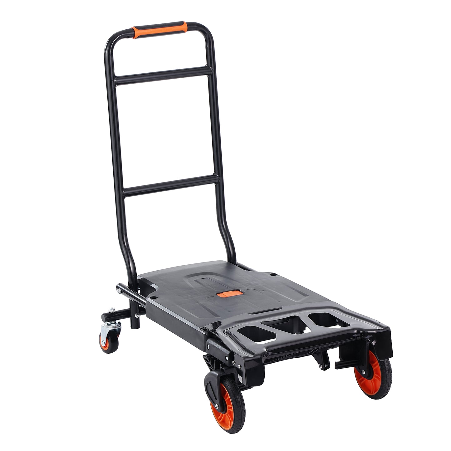 Aluminum Hand Truck, 2 in 1, 300 lbs Load Capacity, Heavy Duty Industrial Convertible Folding Hand Truck and Dolly, Utility Cart Converts from Hand Truck to Platform Cart with Rubber Wheels image 8
