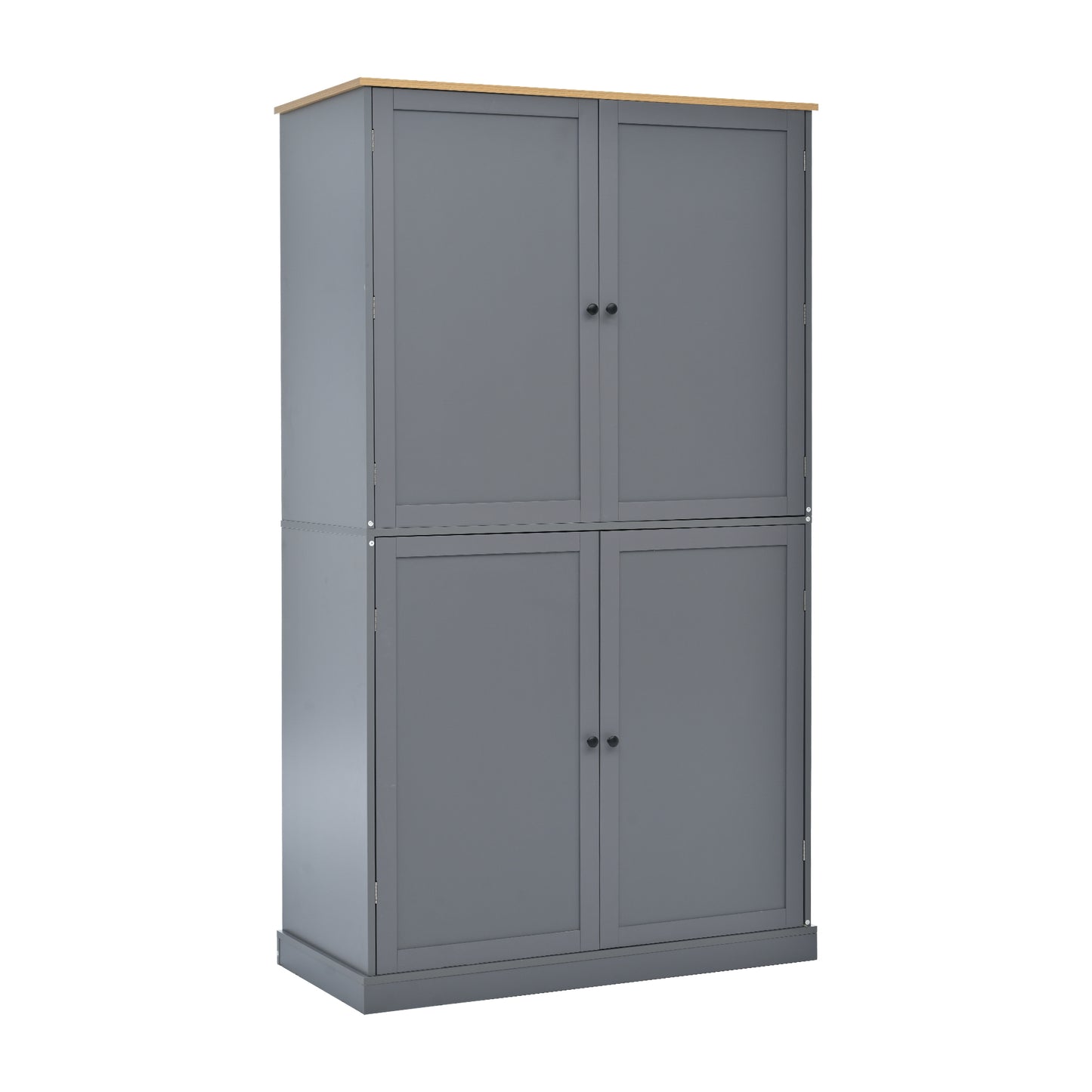 [Assembly Video Provided]TOPMAX 40.2x20x71.3inch High Freestanding Kitchen Pantry Large Cupboard Storage Cabinet with 2 Drawers, 2 Adjustable Shelves, 8 Door Shelves for Kitchen, Dining Room,Gray image 10