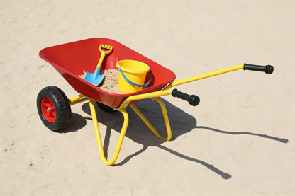 Children's metal trolley, Load-bearing capacity: 33LBS,children's heavy vehicle, metal structure two-wheeled trolley, steel pallet, can be used in gardens, loading leaves, soil, sand, etc. (red) image 10