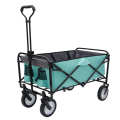 Collapsible Foldable Wagon Cart - All-Terrain Utility Cart in Green