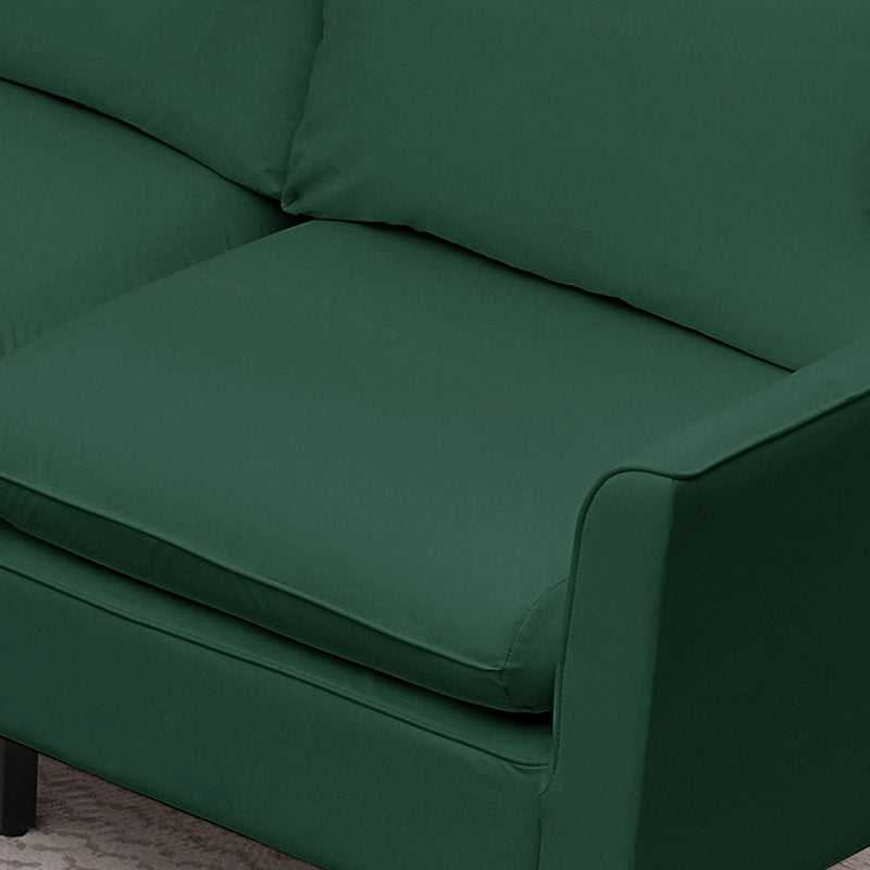 TS Cat paw leather upholstered sofa loveseat,Nordic retro light luxury living room balcony bedroom single casual sofa chair Double sofa + two pack combination(Green) image 12
