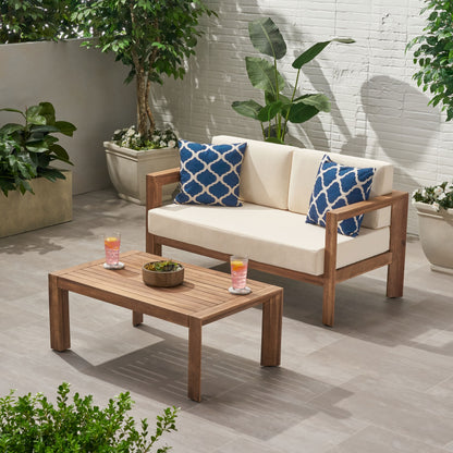GENSER LOVESEAT & COFFEE TABLE image 1