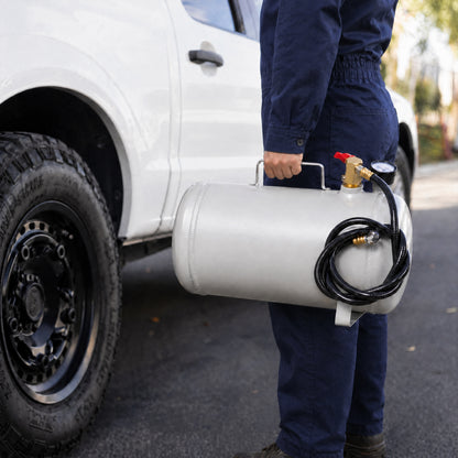Portable 5 Gallon Aluminum Air Tank, Lightweight Durable Air Compressor Tank with Pressure Gauge, Safety Valve and 47 Inch Hose for Easy Tool Connection image 11