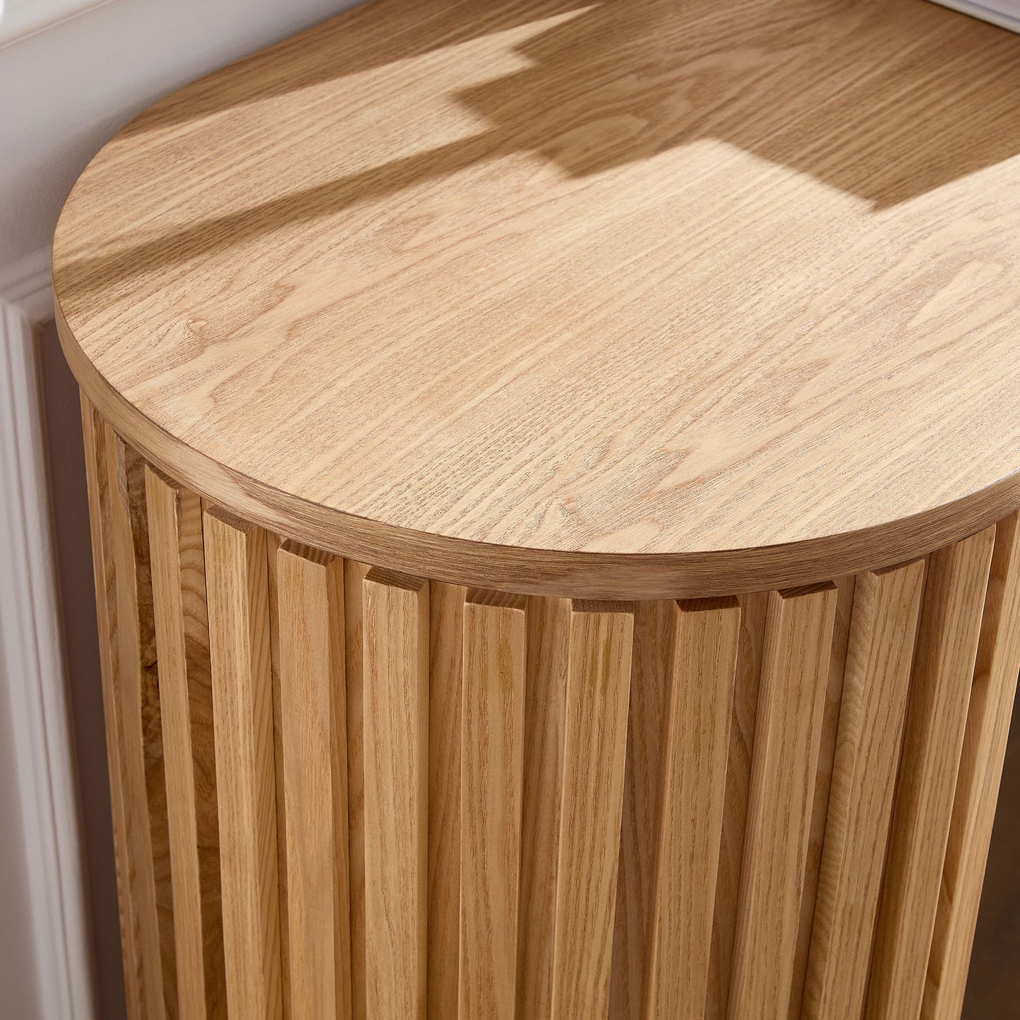 59.05'' Modern Console Table With Drawer for Entryway with Unique Vertical Stripe Design for Living Room Hallway Foyer Entrance Study,NATURE(Same Sku:W876P439955) image 10