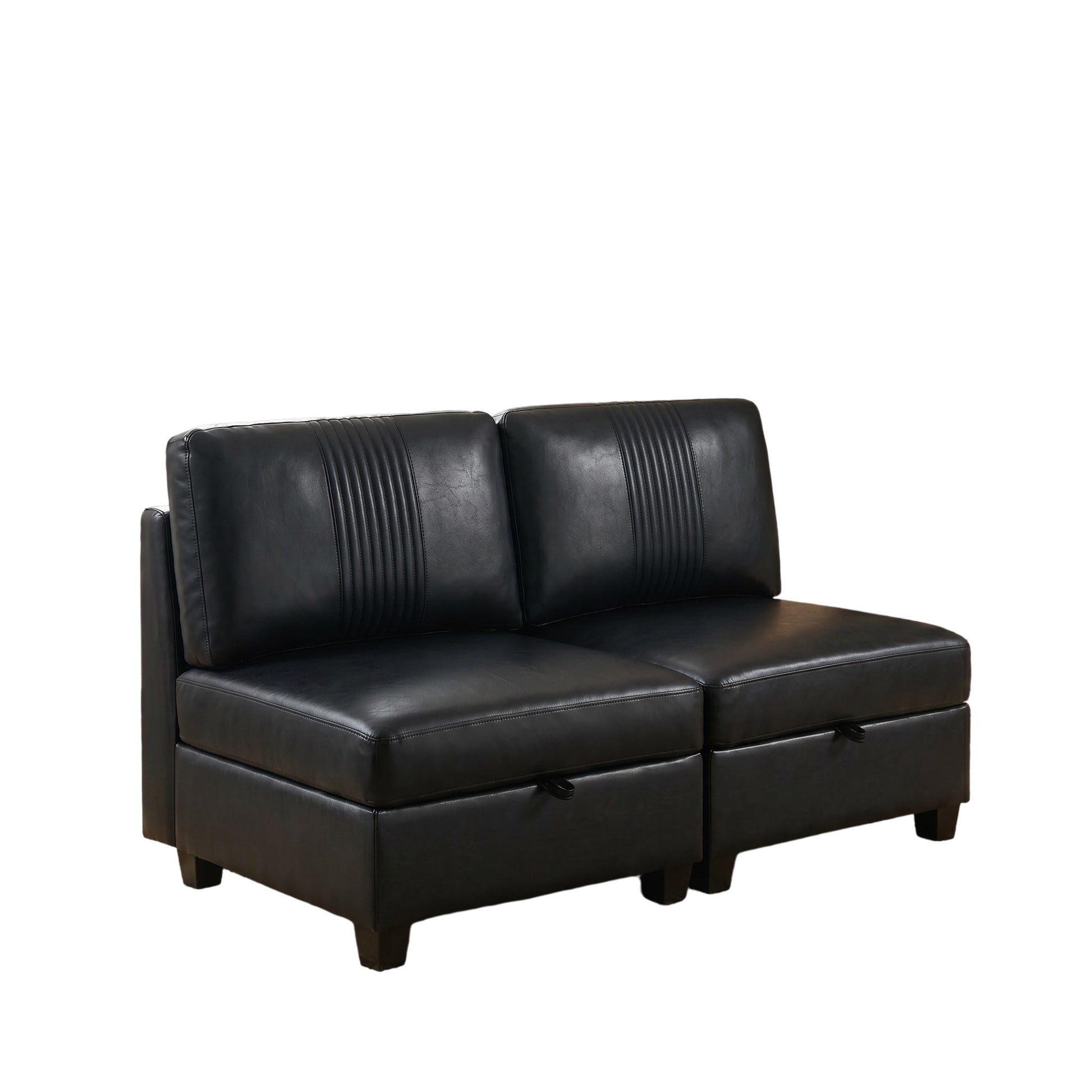 Flexible PU Modular Sofa,Convertible Shapes, Storage & Sleeper Function for Living Room-2seats image 12