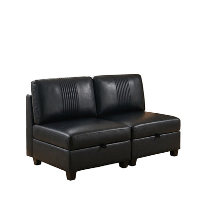 Flexible PU Modular Sofa,Convertible Shapes, Storage & Sleeper Function for Living Room-2seats image 12