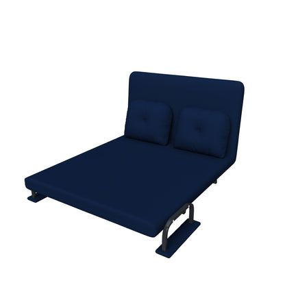 46" Wide Folding Sofa Bed 5-in-1 Convertible Chair for Two - 5-Position Adjustable Backrest with Pillow, Space-Saving Sleeper for Living Room, Bedroom & Office (71.6"W x 46"D)(Bule) image 6