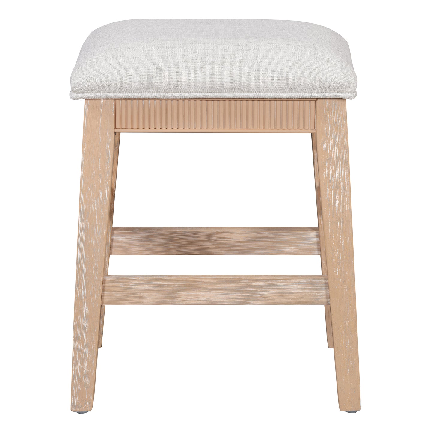TREXM 4-Piece Dining Table Set for 3, Retro Kitchen Table and Chairs Set with 3 Storage Drawers, Ideal for Small Spaces (Natural) image 5