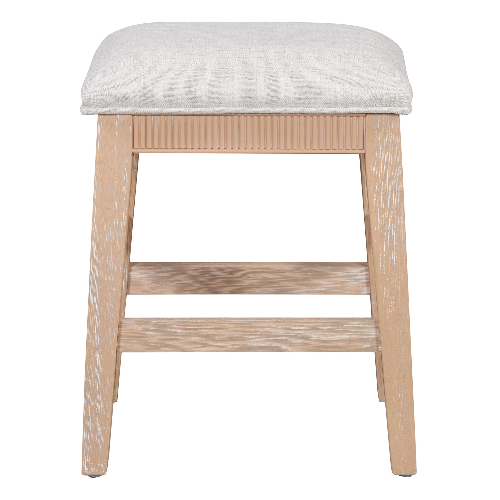 TREXM 4-Piece Dining Table Set for 3, Retro Kitchen Table and Chairs Set with 3 Storage Drawers, Ideal for Small Spaces (Natural) image 5
