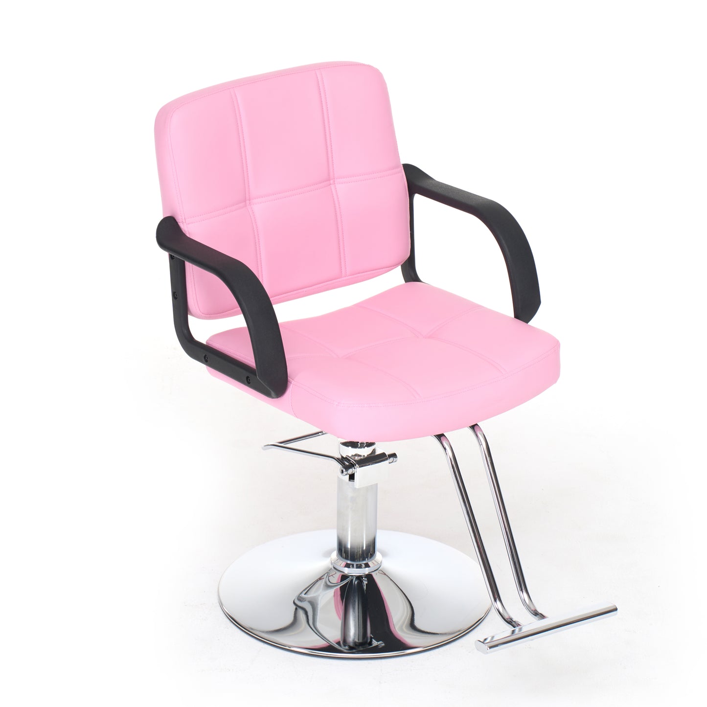 Barber Chair for Hair Stylist- 360° Swivel, Adjustable Height, Capacity 350 LBS with Heavy Duty Hydraulic Pump,PINK image 9