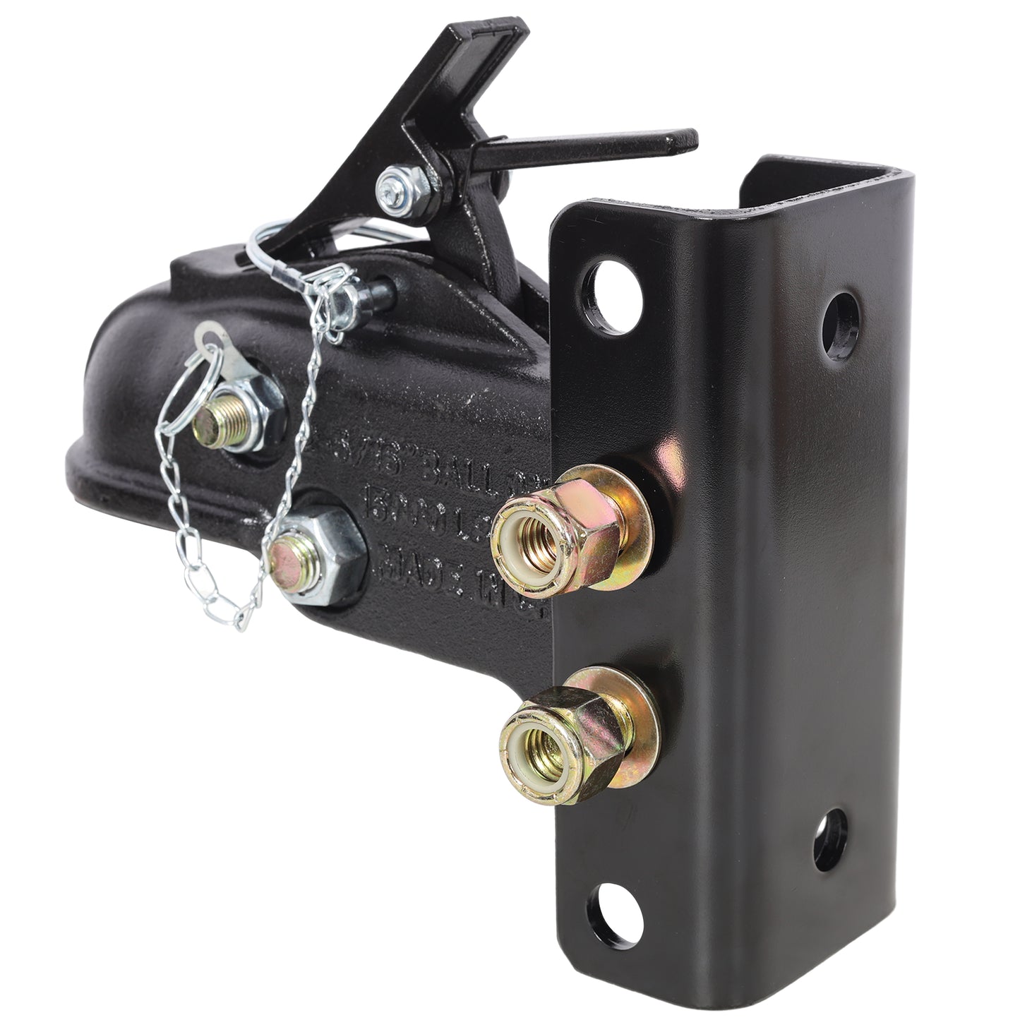 2-5/16 Inch Channel Mount Trailer Coupler, 15000 LBS Heavy Duty Hitch Ball Coupler with 3-Position Adjustable Channel Bracket & Complete Fasteners image 5