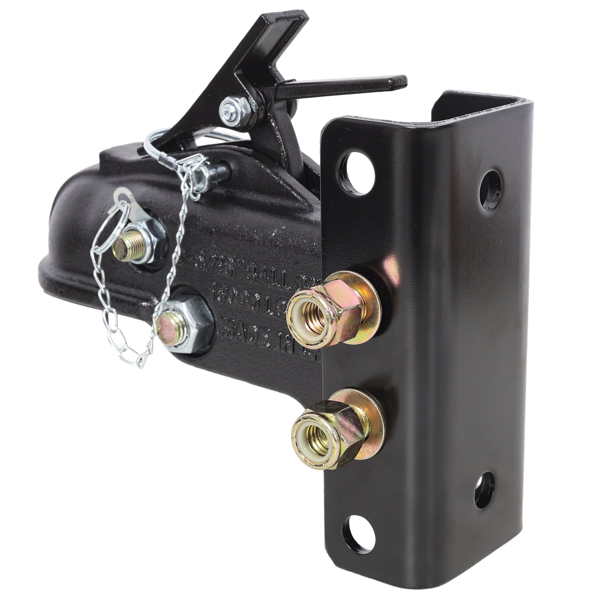 2-5/16 Inch Channel Mount Trailer Coupler, 15000 LBS Heavy Duty Hitch Ball Coupler with 3-Position Adjustable Channel Bracket & Complete Fasteners image 5