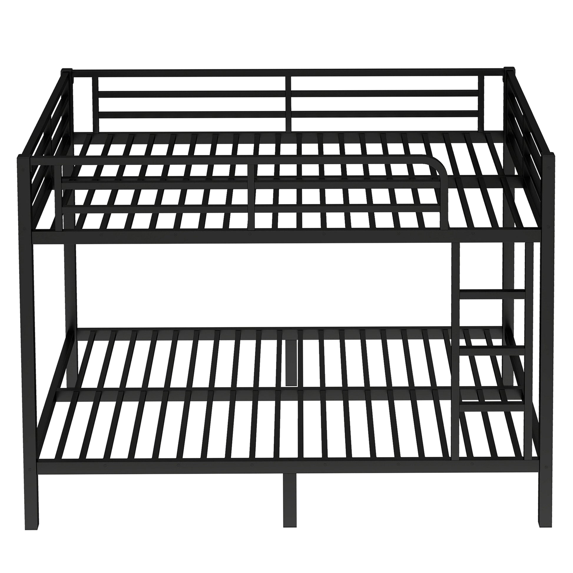 Metal Full XL over Full XL Bunk Bed for Teens and Adults,Space-Saving/Noise Reduced/No Box Spring Needed, Black image 8