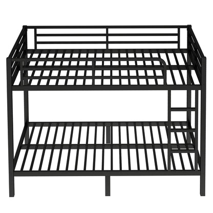 Metal Full XL over Full XL Bunk Bed for Teens and Adults,Space-Saving/Noise Reduced/No Box Spring Needed, Black image 8